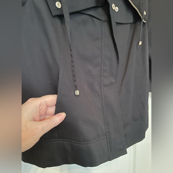 Worthington crop swing jacket blazer size Large- black with silver details - Picture 4 of 7